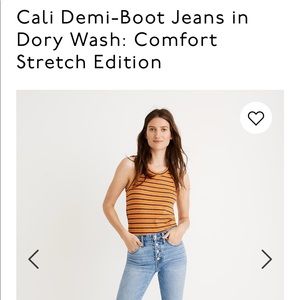 Madewell Cali Demi-Boot Jeans (Dory wash)